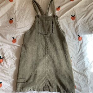 corduroy overall mini dress